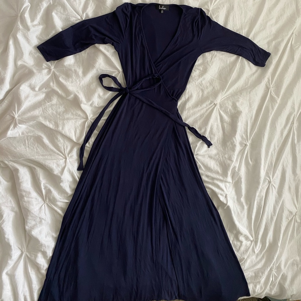 Lulus Garden District navy dress